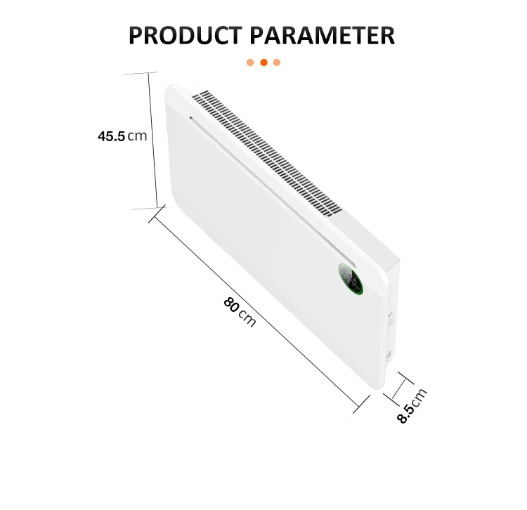 Wifi Electric Convector Panel, Wall, 500W, metal - detail 14