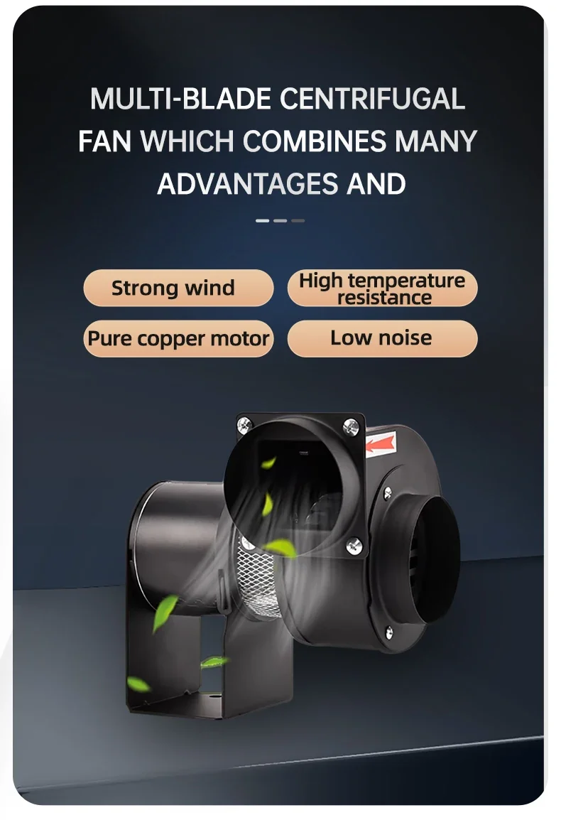 Industrial Micro Blower, 110V/220V, Centrifugal, Radial, 550W - detail 12