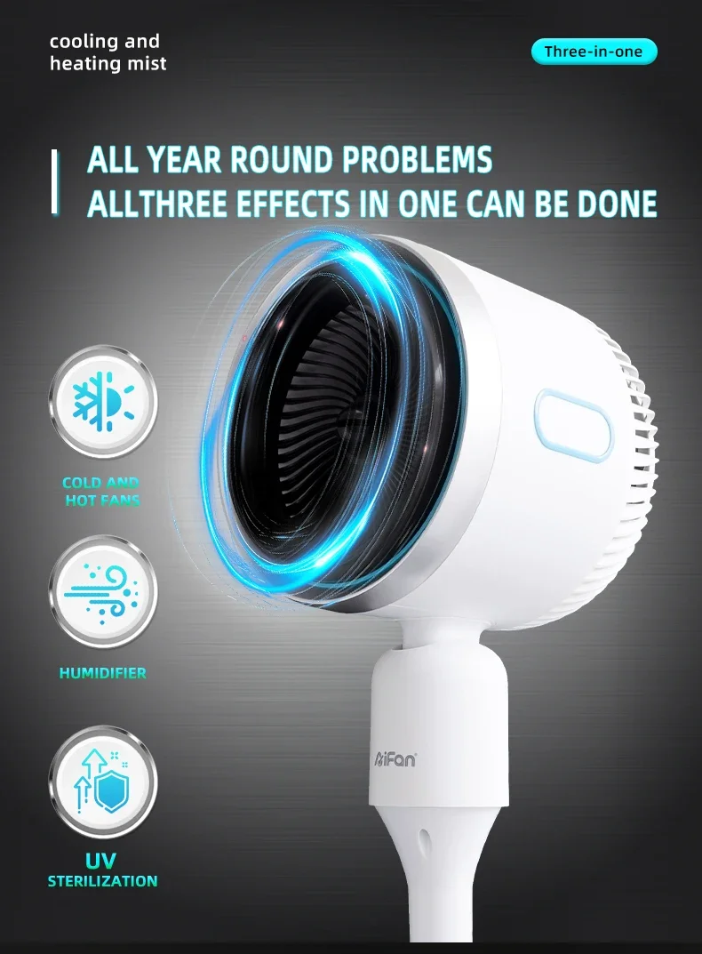 Water Mist Fan, Plastic, LED - detail 2