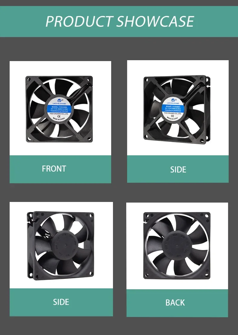 Evaporative Cooling Fan, 8025, Brushless, 80mm, 80x80x25 - detail 8