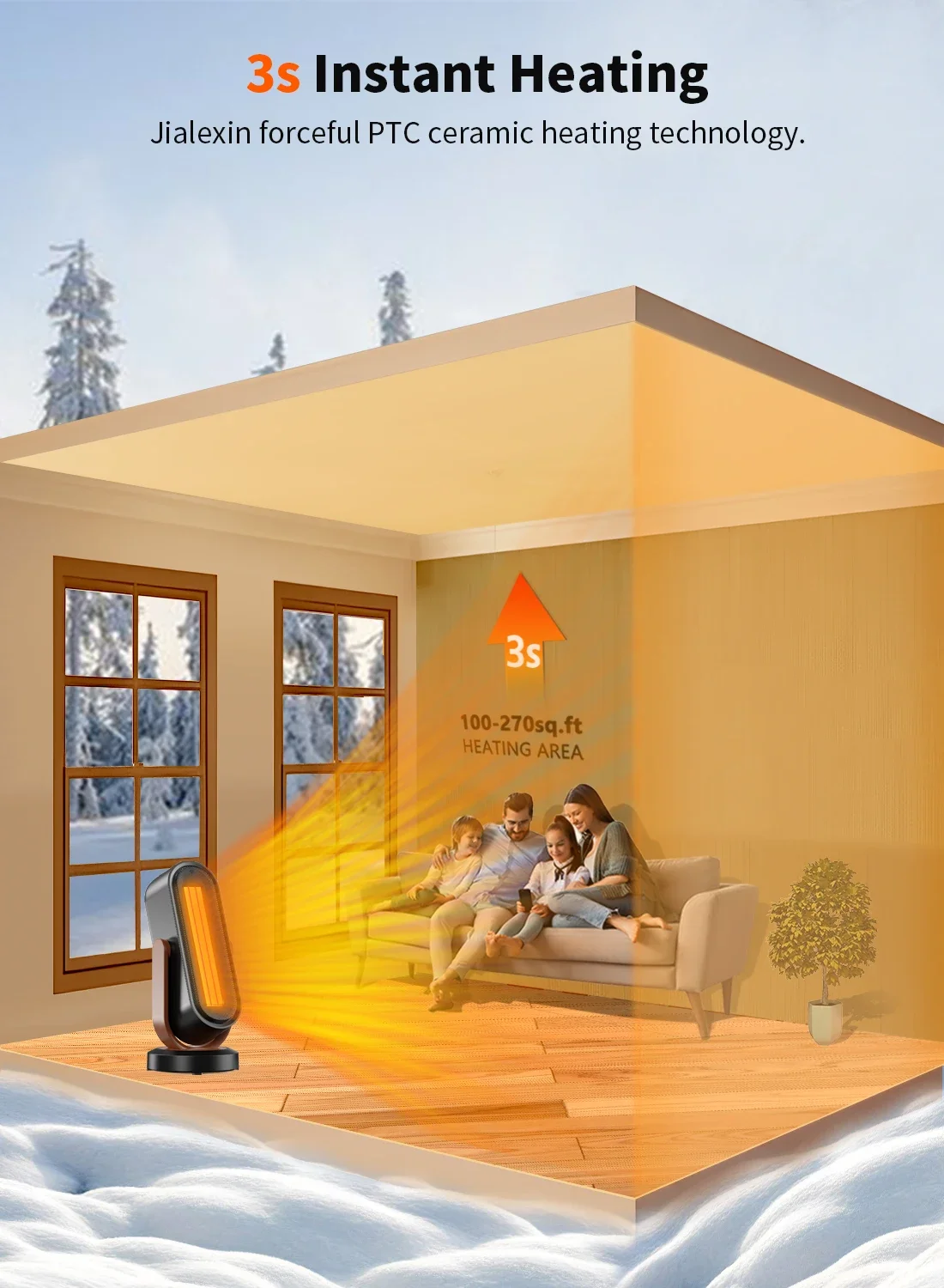 Electric Heater, Portable, PTC, 1500w - detail 8
