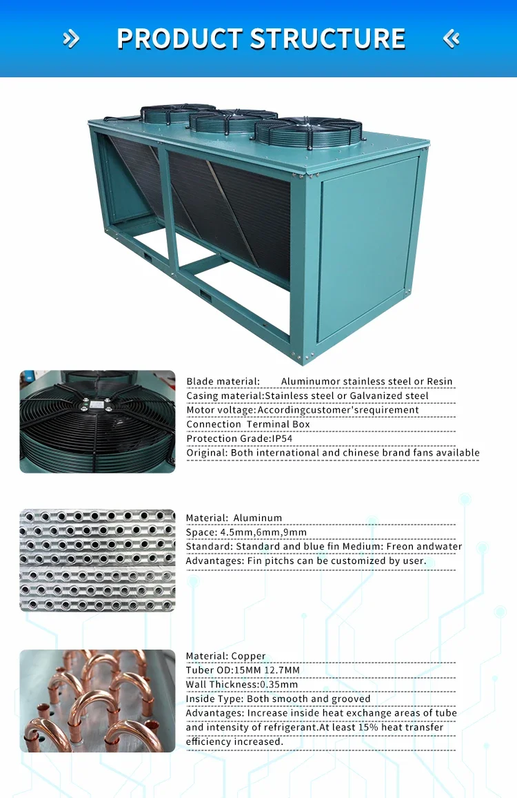 Quality V-type Dry Cooler, 220v, 2*240-4*450w - detail 4