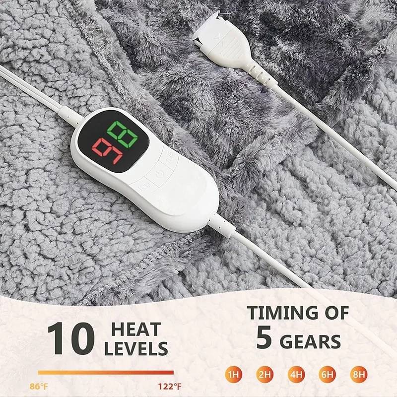 Folded Quilted Electric Blanket, 110-220V, AC220V, Us Plug - detail 12