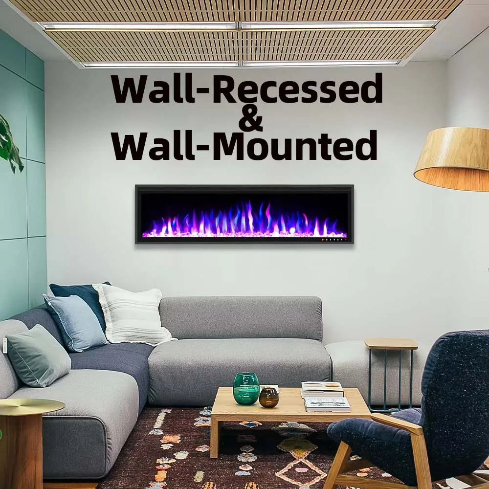 Electric Fireplace, 28''30''Retro, 750, Glass - detail 34