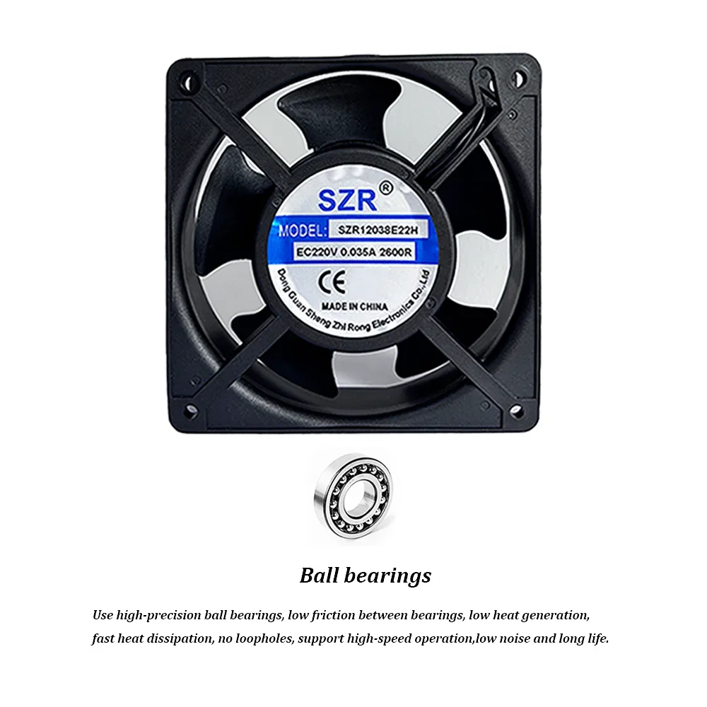 Brushless Cooler, 120*120*38mm, 3500RPM, 110v, Axial - detail 16