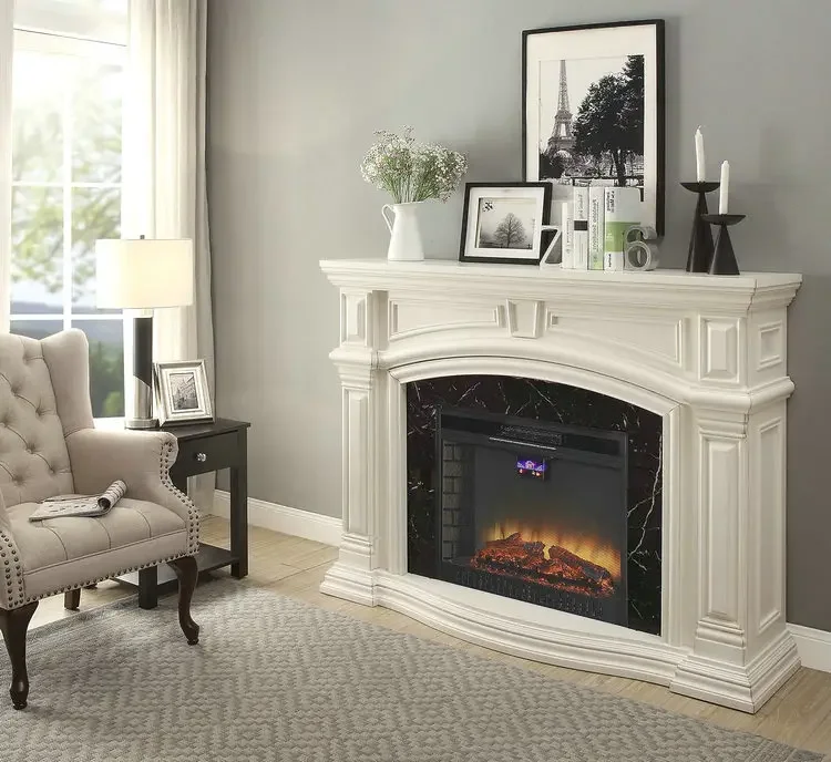 Electric Fireplace, LED, 1500 W, Metal - detail 14