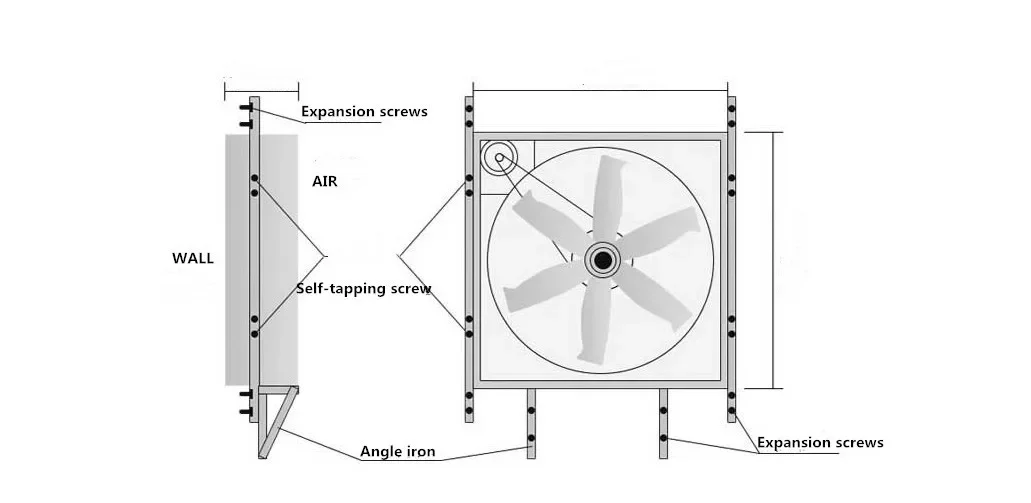 Greenhouse Push Pull Fan, Electric, Stainless Steel - detail 64