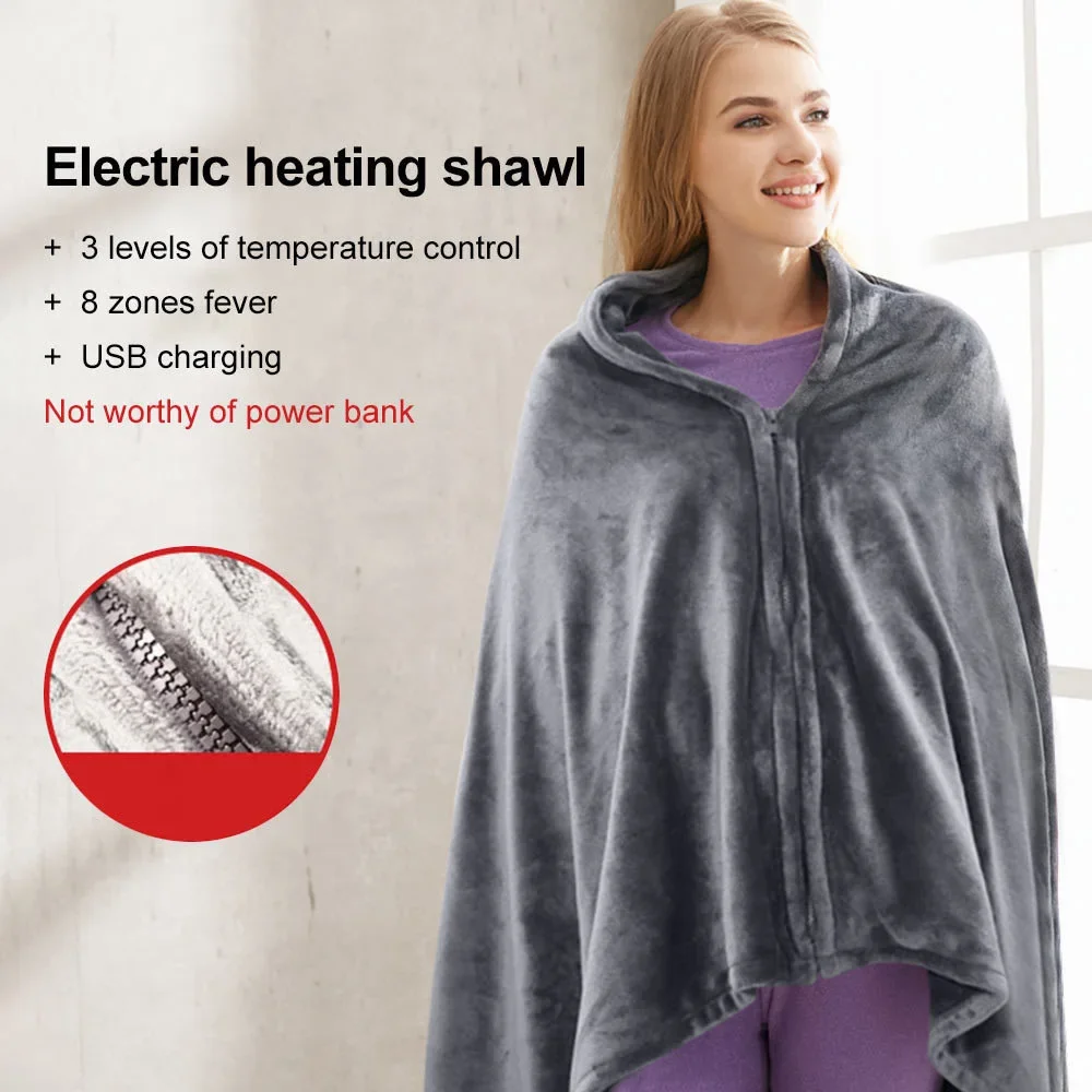 Shawl Wearable Electric Blanket, USB, Portable - detail 12