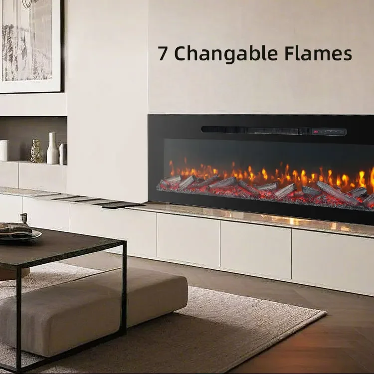 Electric Fireplace, YIKA, 1800W, Wall - detail 12