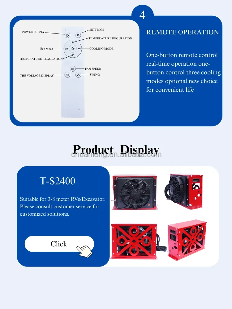 Split Truck Air Conditioner, 12V/24V, DC12V, 1800W - detail 32