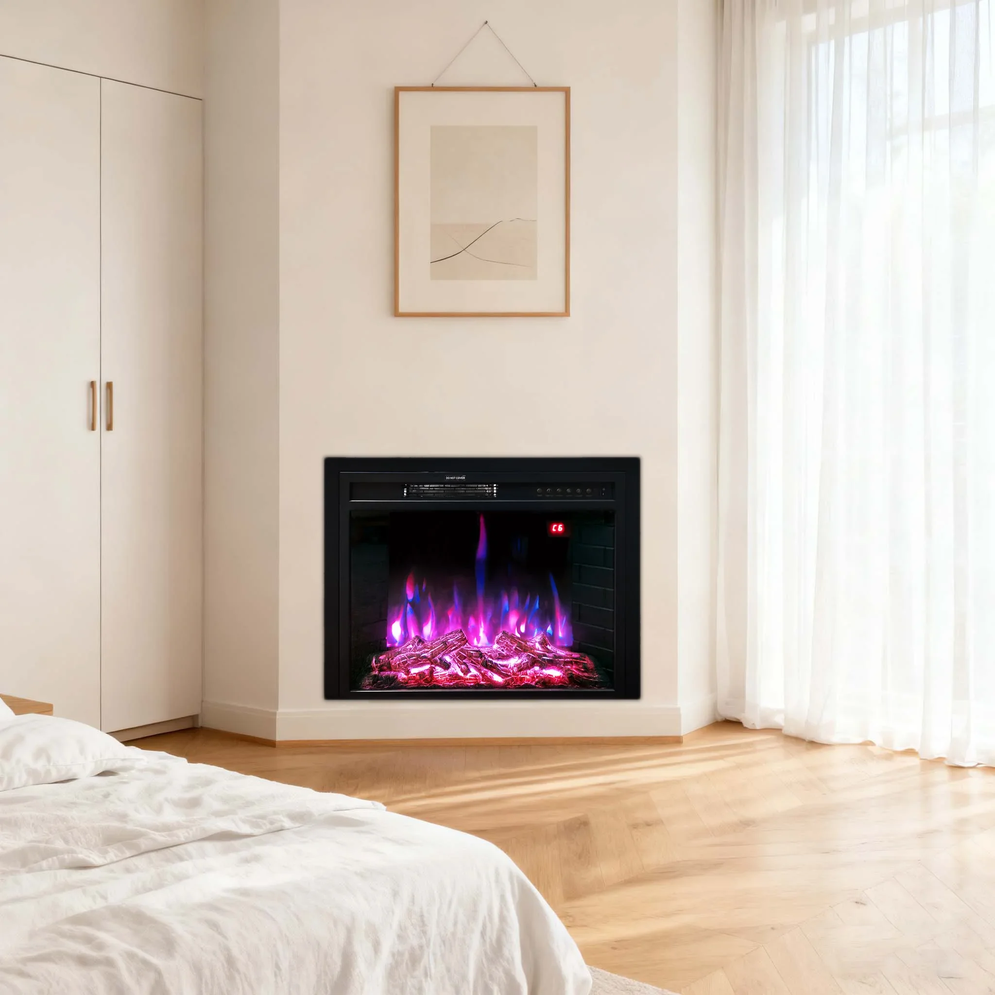Electric Fireplace, 28''30''Retro, 750, Glass - detail 2
