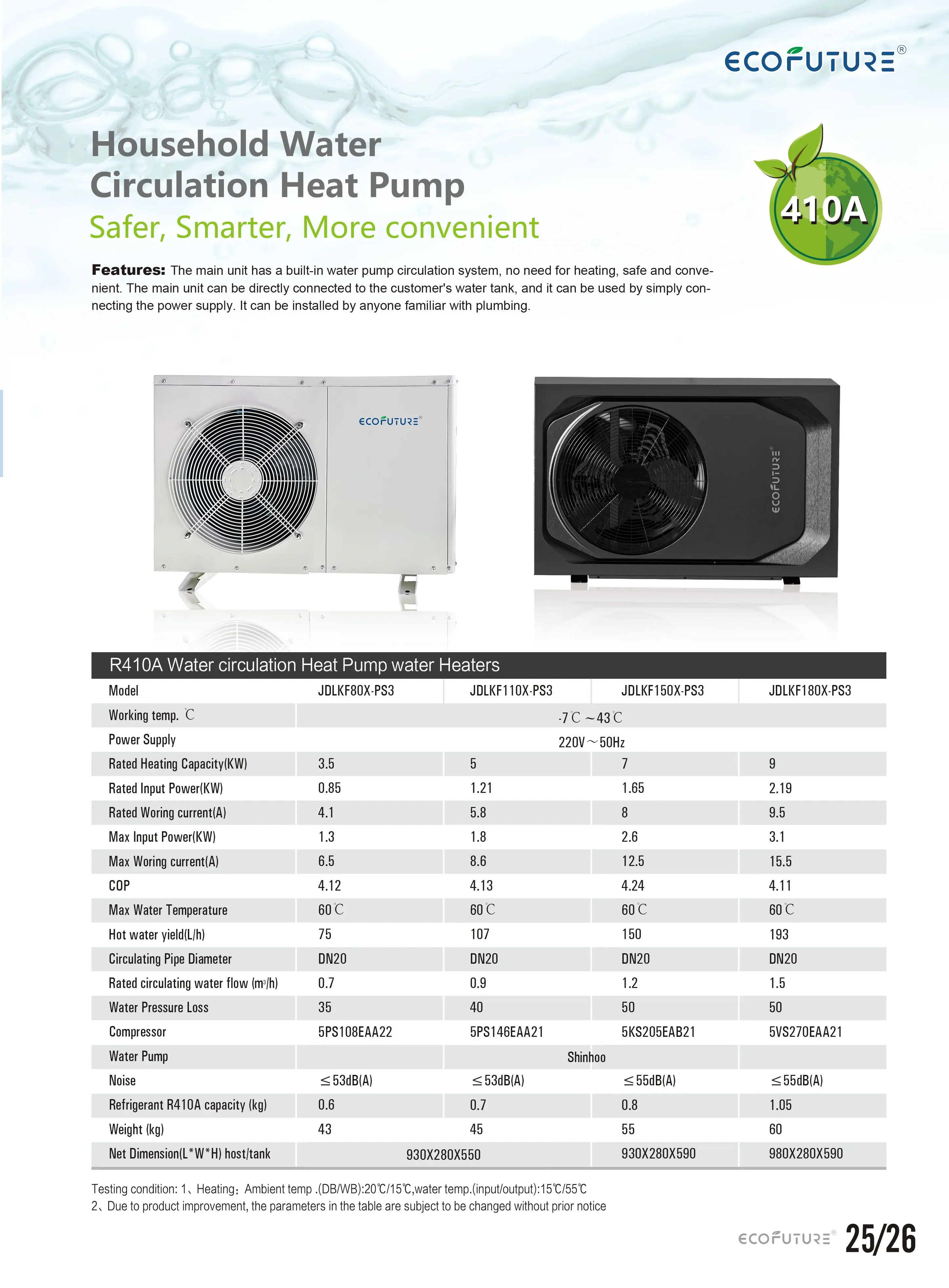 Air Source Heat Pump, JIADELE, R410a, WIFI, Stainless - detail 12