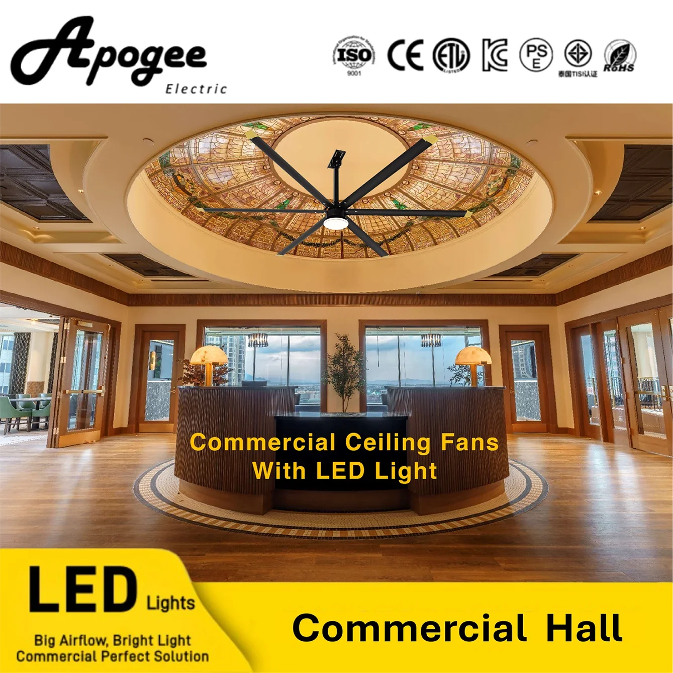 Industrial Ceiling Hvls Fan, 110V, 13600m³ - detail 26