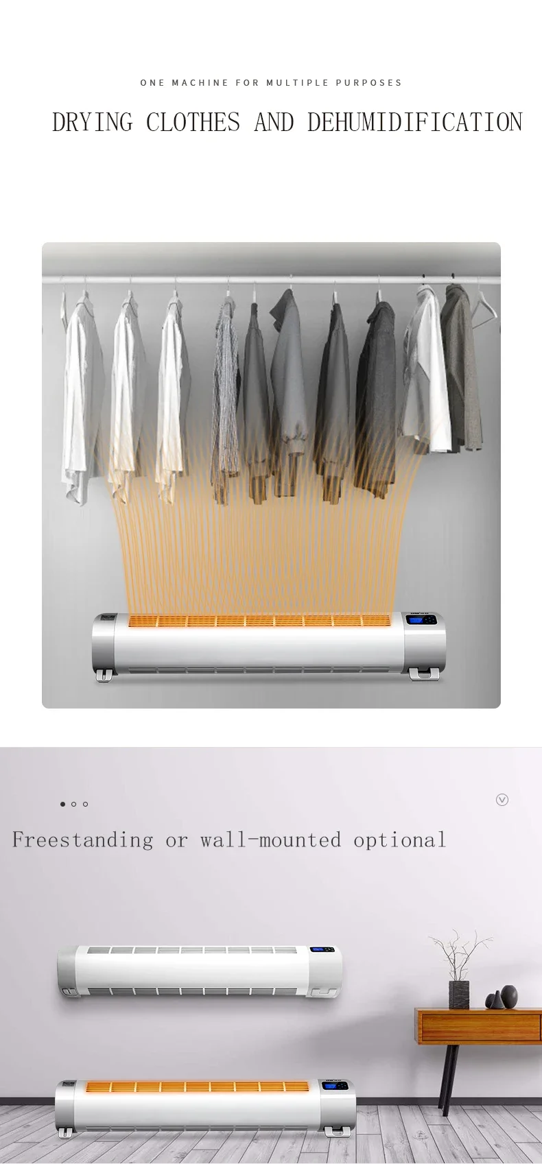 Baseboard Heater, 2200w, Wall, Portable, Aluminum - detail 8
