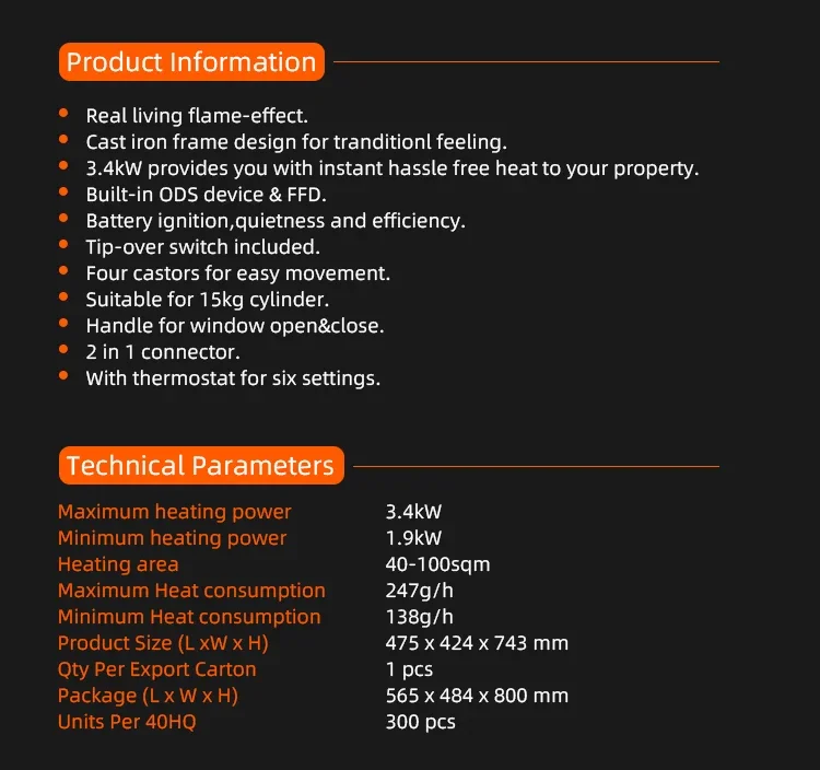 Propane Gas Heater, Portable, Battery, FH-708 - detail 6