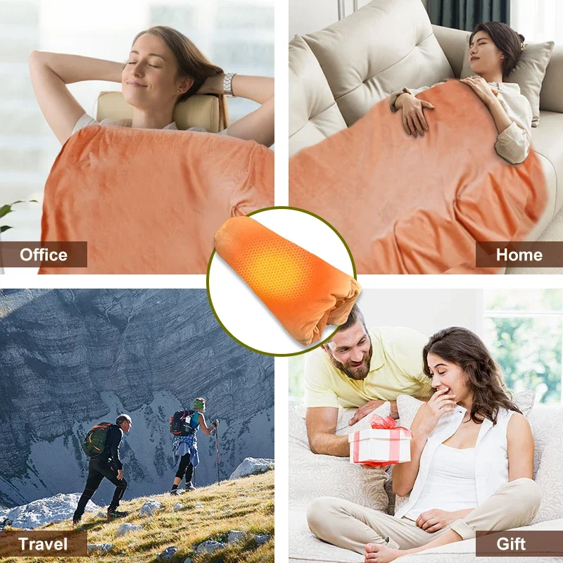 Battery Wifi Electric Blanket, 12V, Velvet - detail 4