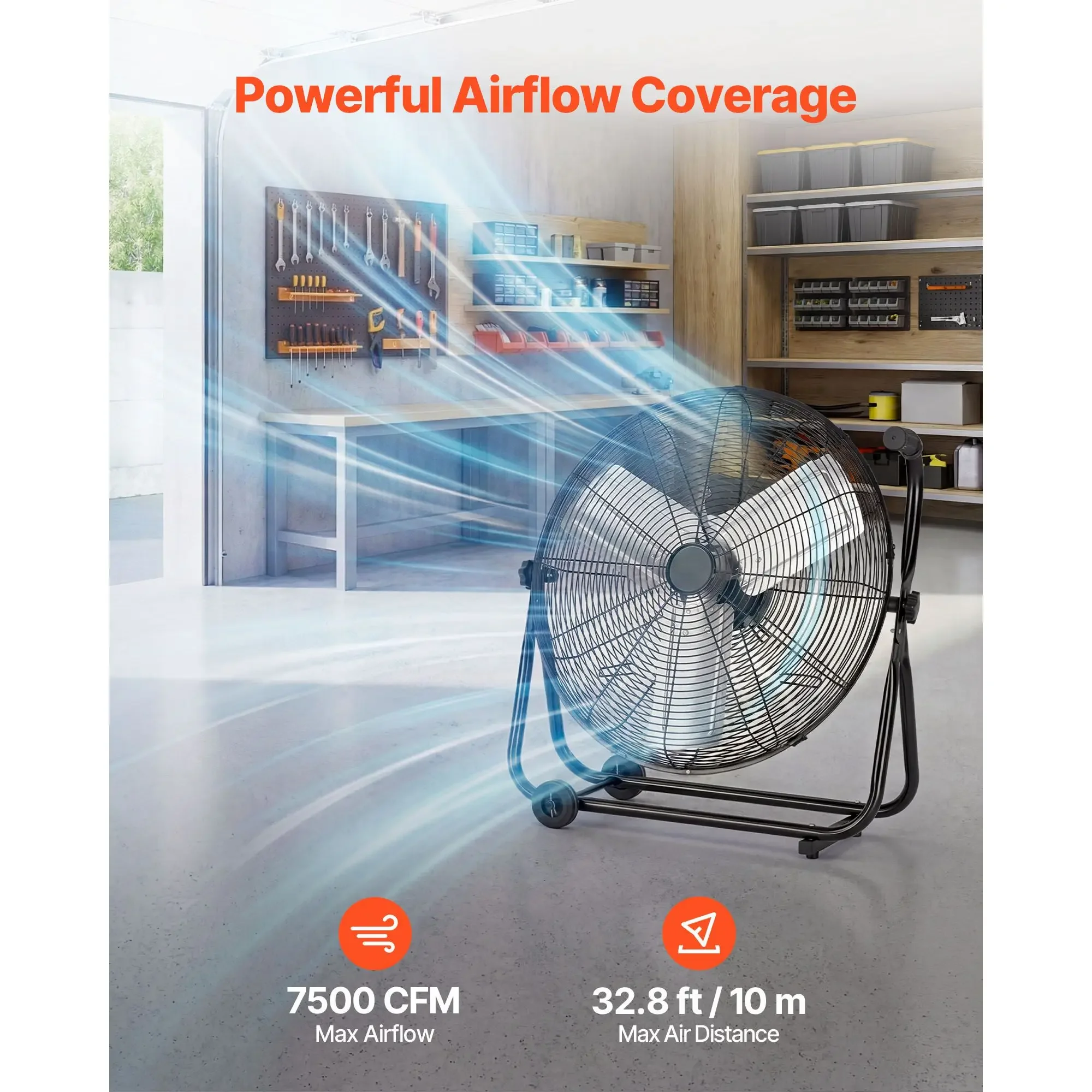 Industrial Drum Fan, 7500, CFM, Aluminum, 360 - detail 4