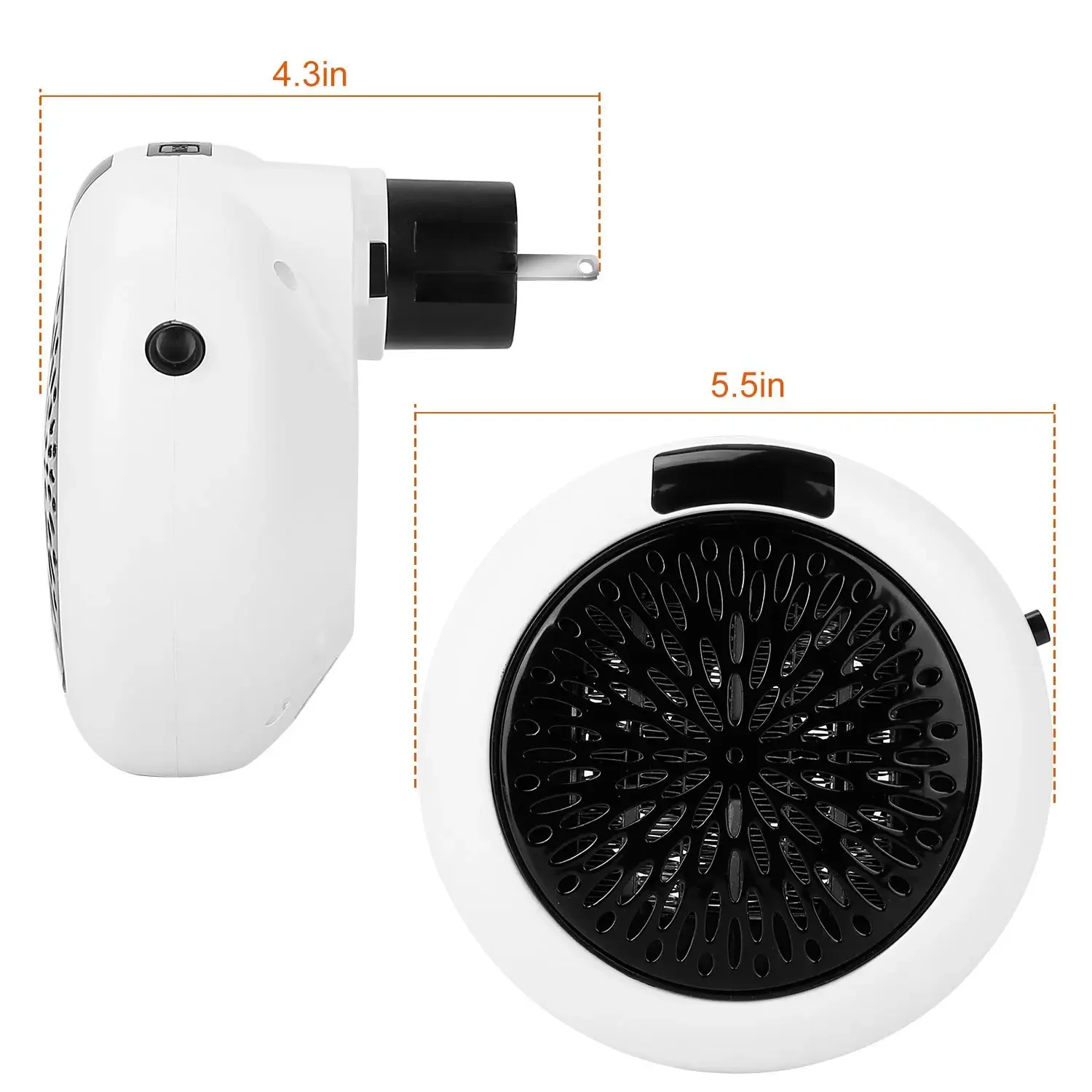 Portable Electric Heater, 900W, Wall - detail 12