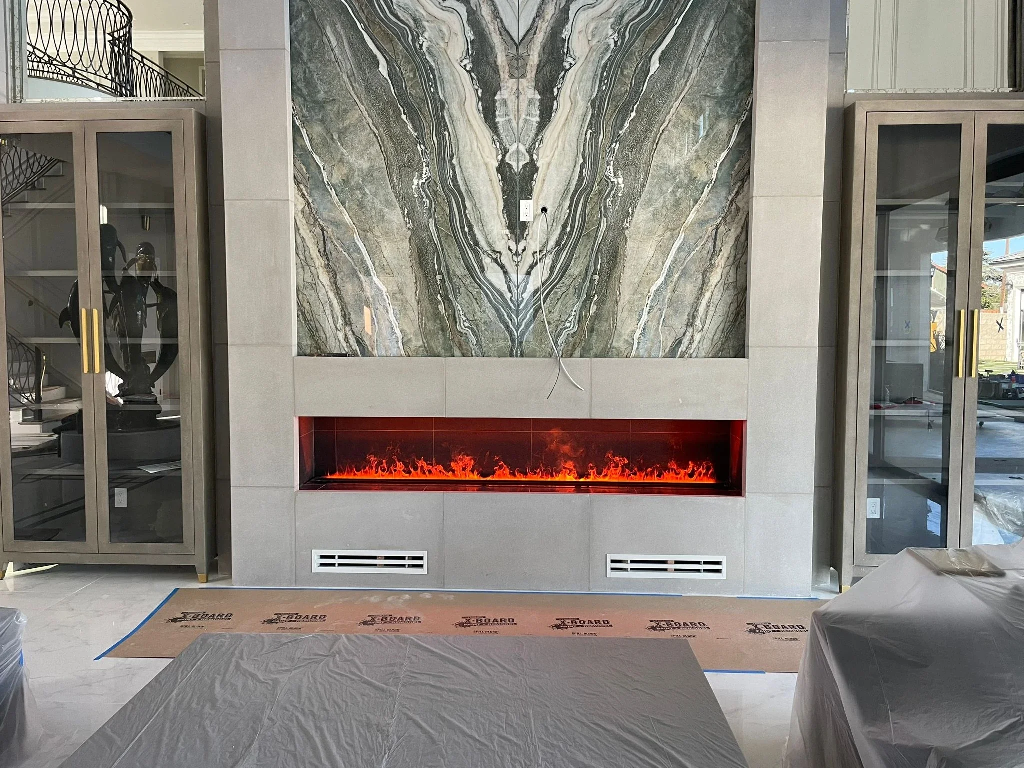 Steam Mist Water Fireplace, 3D, Steel - detail 42