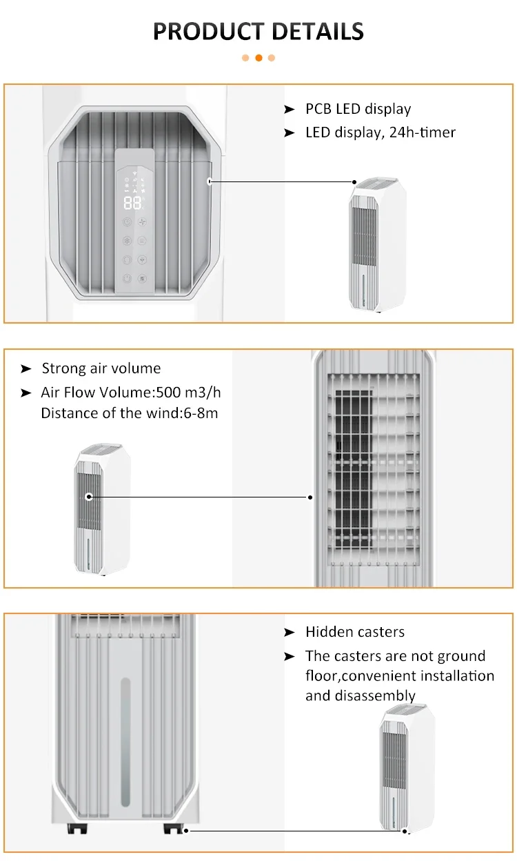 Tower Fan, LED, 7L, Portable - detail 8