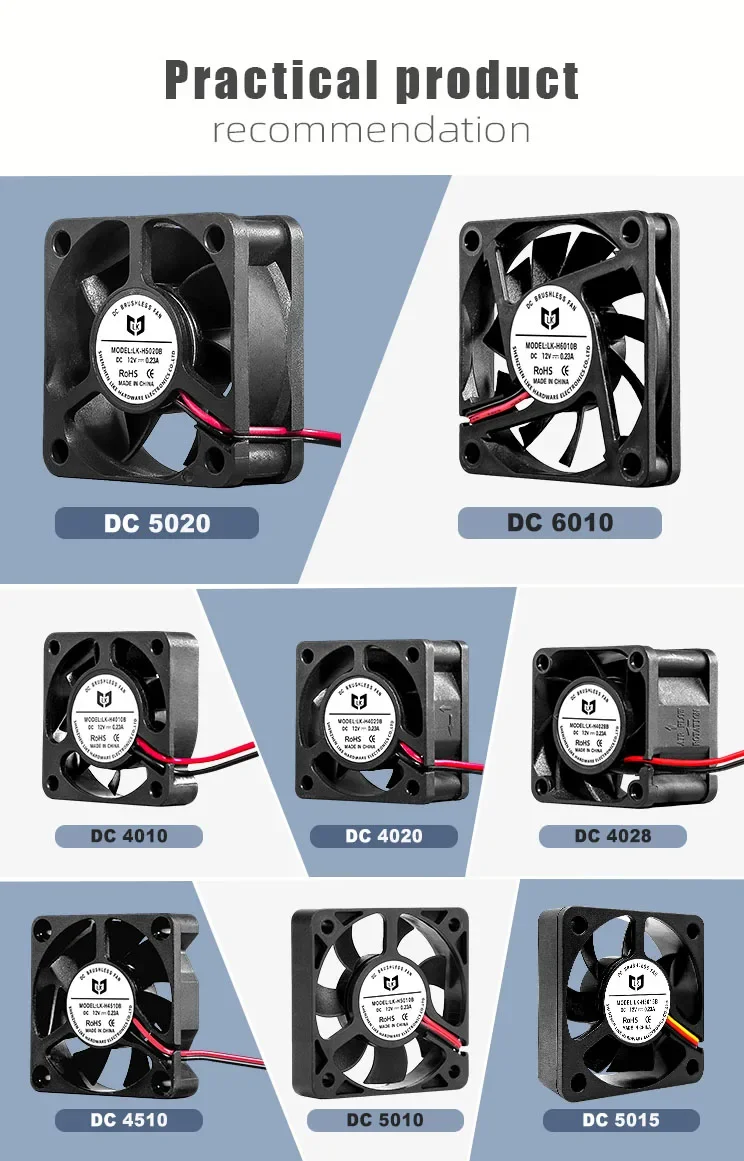 Centrifugal Blower, 8020, Axial, DC12V, 5V - detail 2
