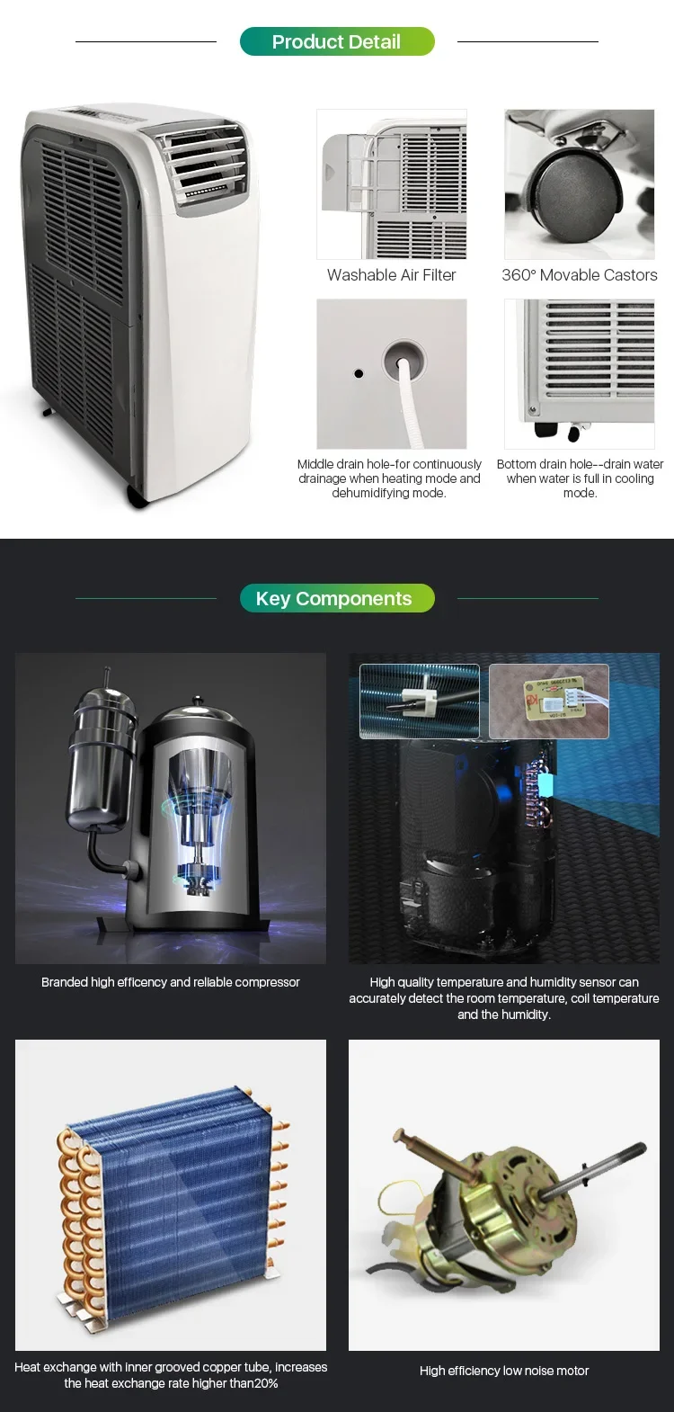 Conditioner, 14000BTU, R290, Portable - detail 24