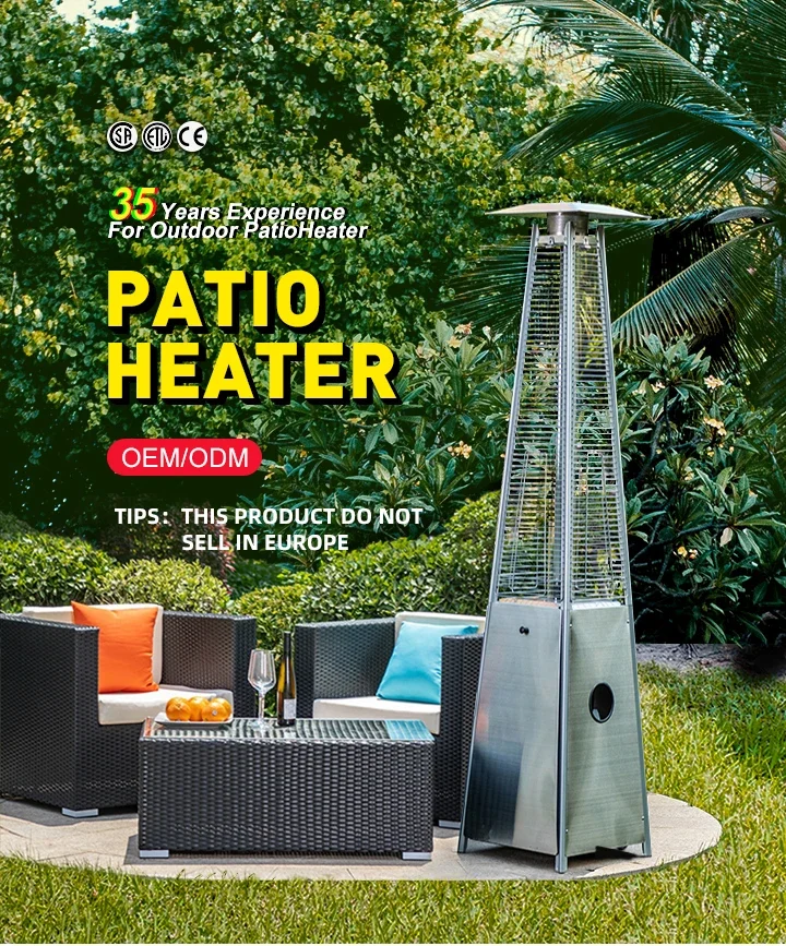 Patio Heater, Portable, 5000-13000W, Steel - detail 2