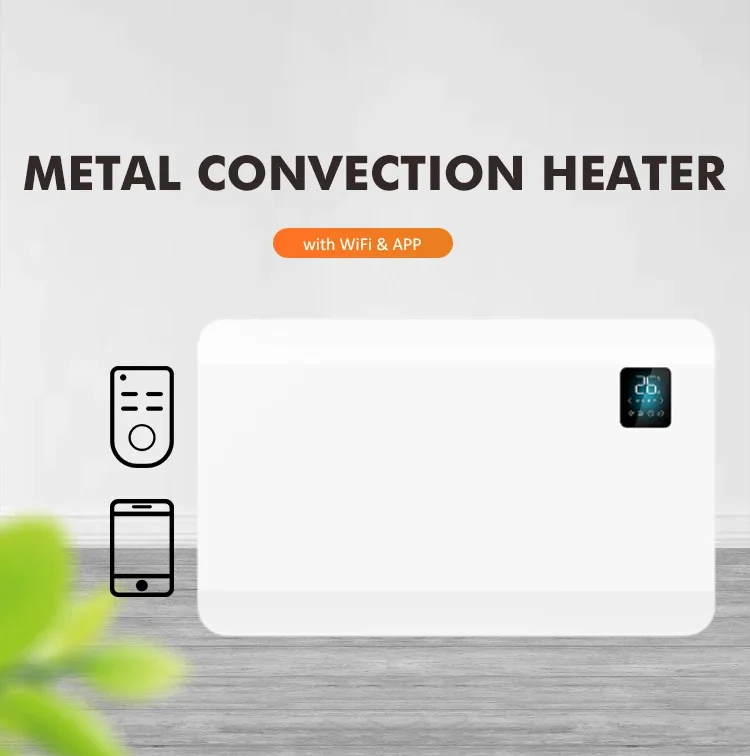 Wifi Electric Convector Panel, Wall, 500W, metal - detail 2