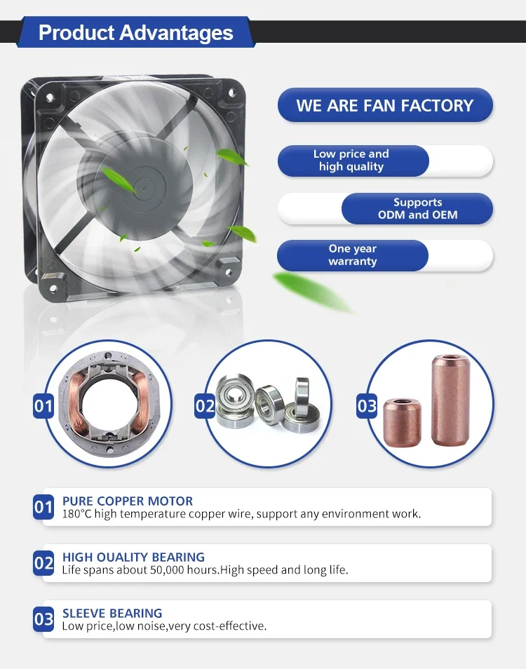 Axial Fan, GX22580, 225*225*80mm, AC220V, Copper - detail 14
