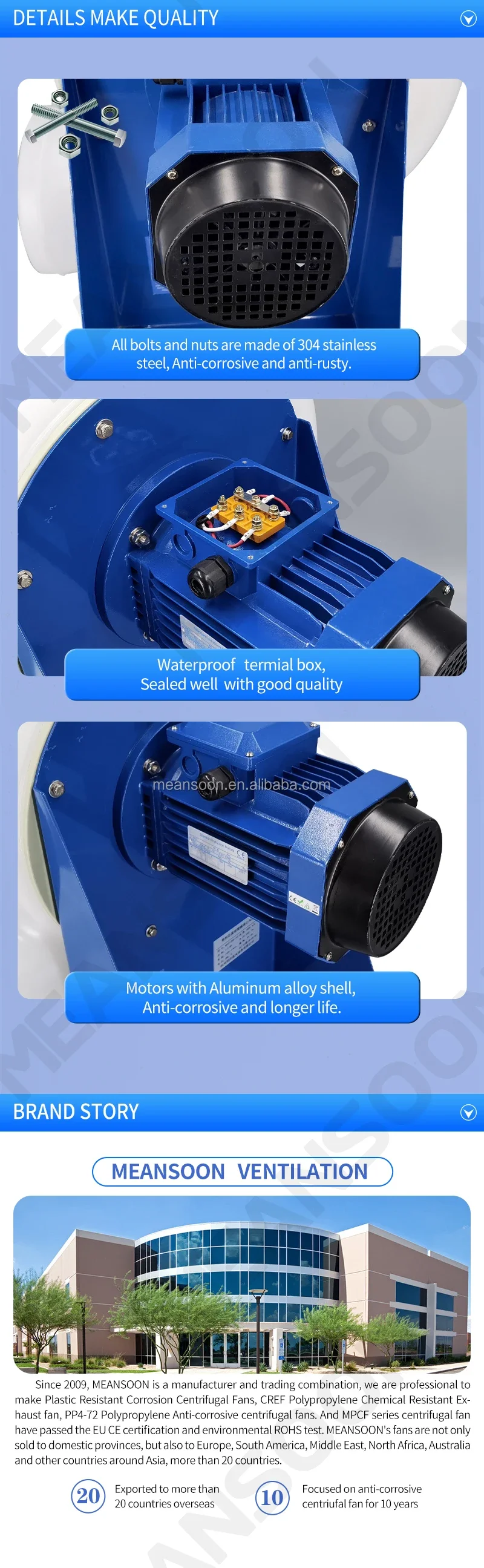 Ventilation Fan Parts, MPCF-200-F4T, 380V, Plastic, IP54 - detail 16