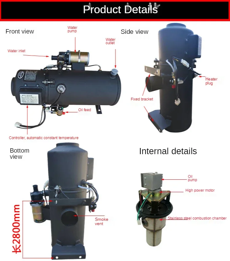 Diesel Hydronic Heater, 10KW, 12V/24V - detail 18