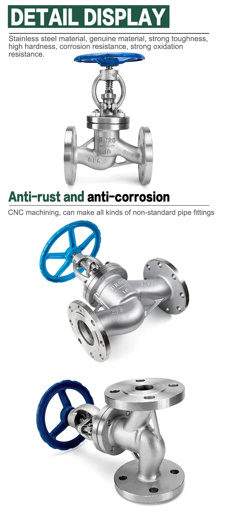 Steel Flange Globe Valve, 304, Stainless - detail 8