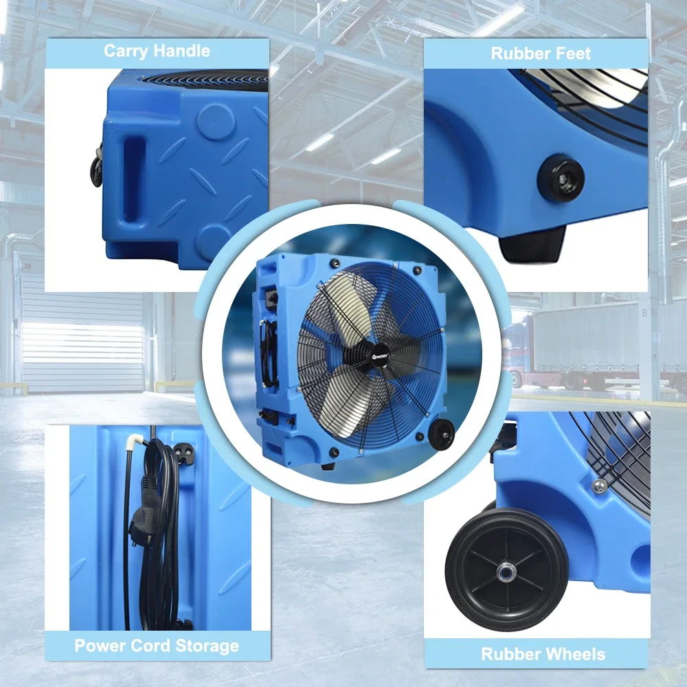 Industrial Removable Axial Blower, 24", 8900, CFM, 1/4HP - detail 6