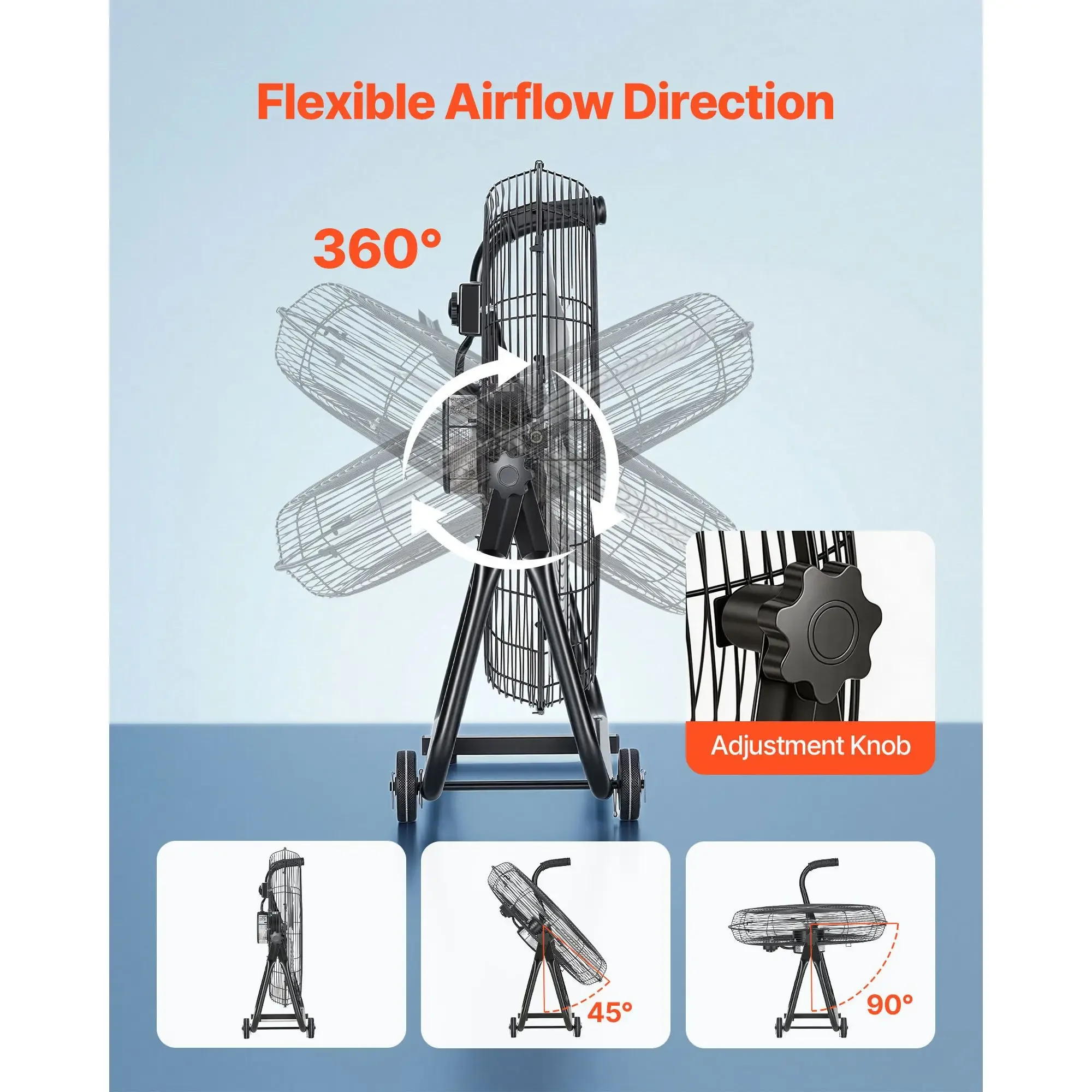 Industrial Drum Fan, 7500, CFM, Aluminum, 360 - detail 10