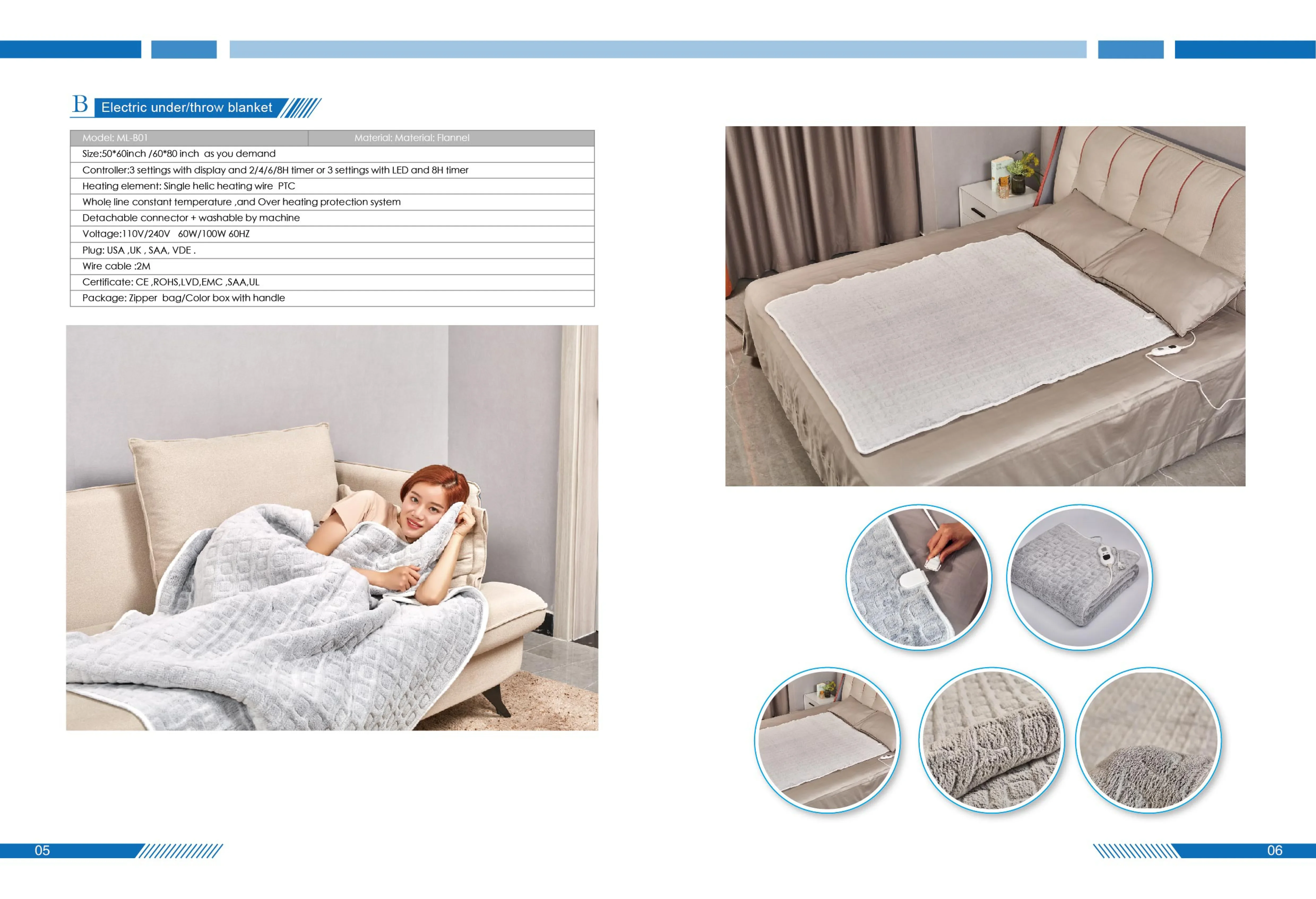 Heating Pad Thermal Blanket, Portable, PTC - detail 24