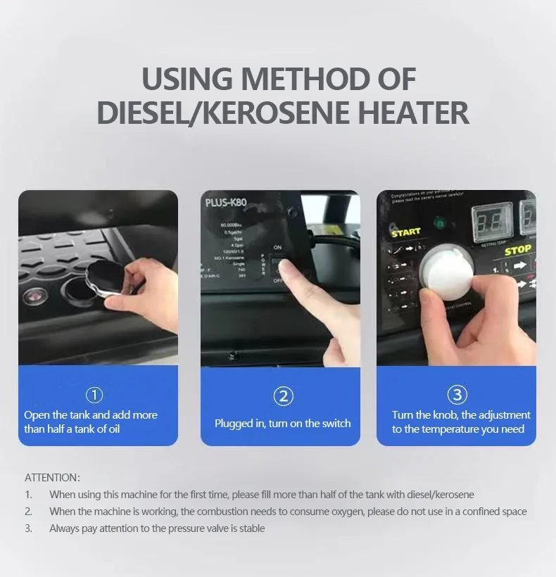 Kerosene Forced Air Heater, Portable, Electric - detail 28