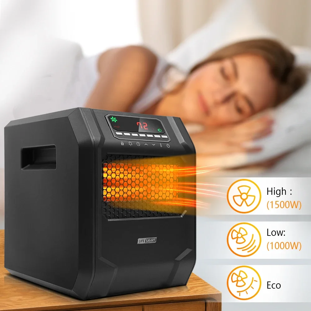 Infrared Space Heater, Portable, 1000w, 1500w, 6-element - detail 16