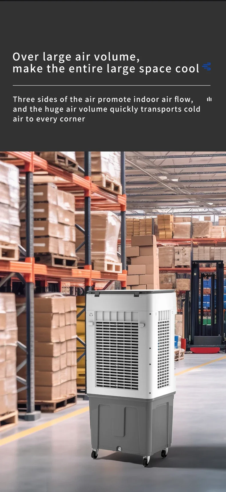 Remote Control Air Cooler, 30L, Plastic - detail 18