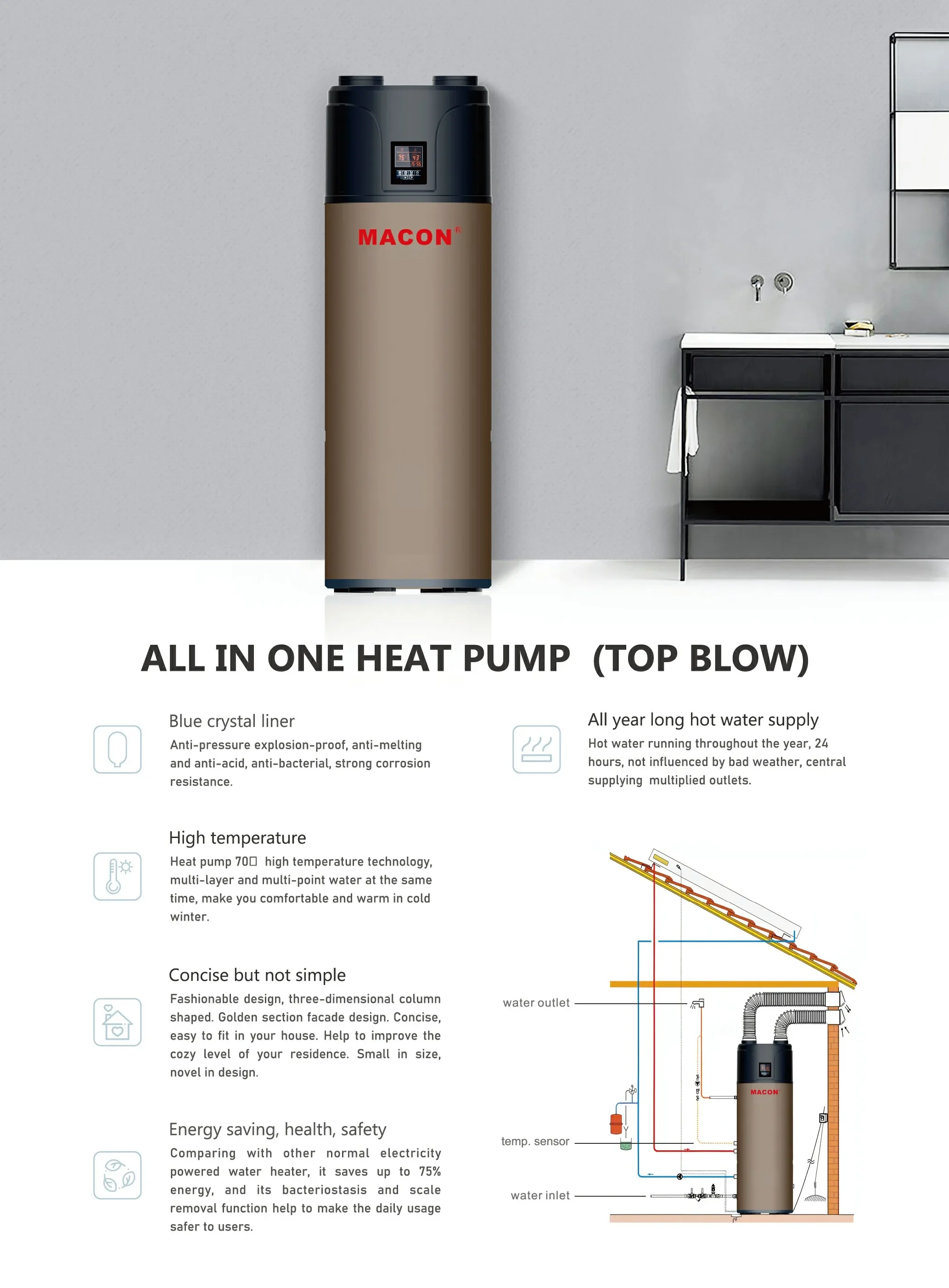 Water Heater, 100L, R290 - detail 16