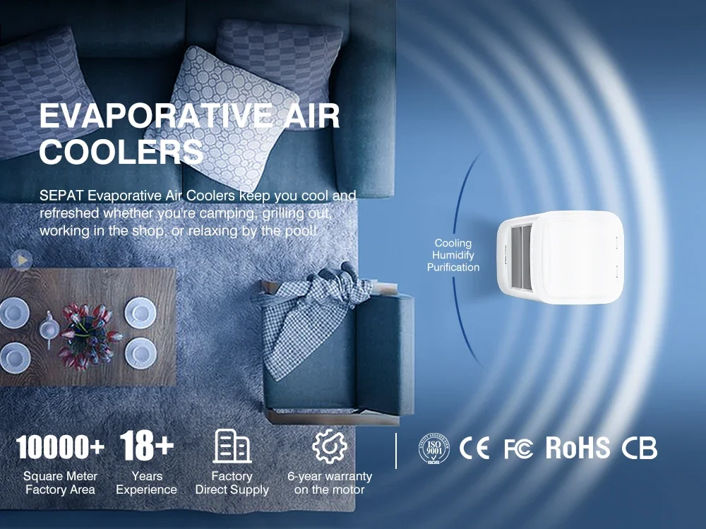 Mobile Air Cooler, SEPAT, 25L, Plastic, Portable - detail 2