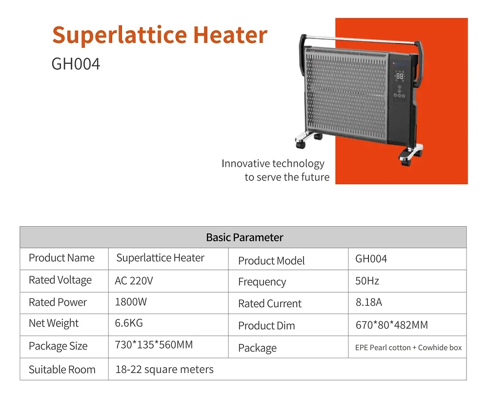 Smart Far Infrared Heater, 1000W, 220V - detail 28