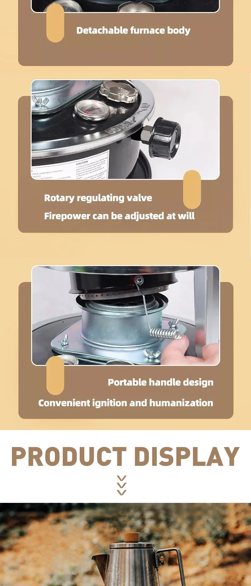 Efficient Kerosene Heater, Stainless, Steel, Portable - detail 8