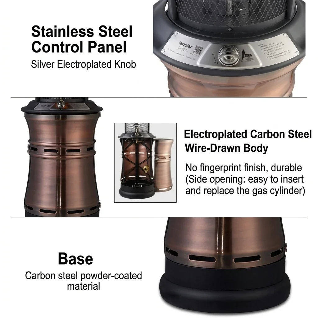 Patio Heater, Stainless, Steel, Portable - detail 24