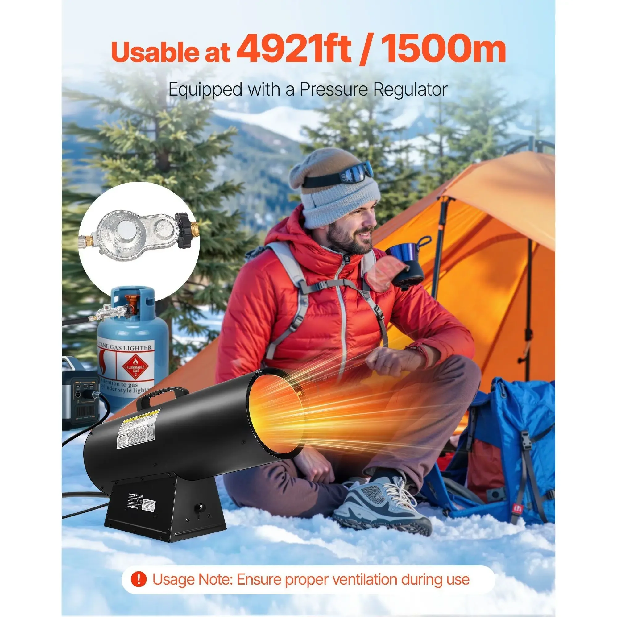 Forced Air Propane Heater, Portable, 125000BTU - detail 8