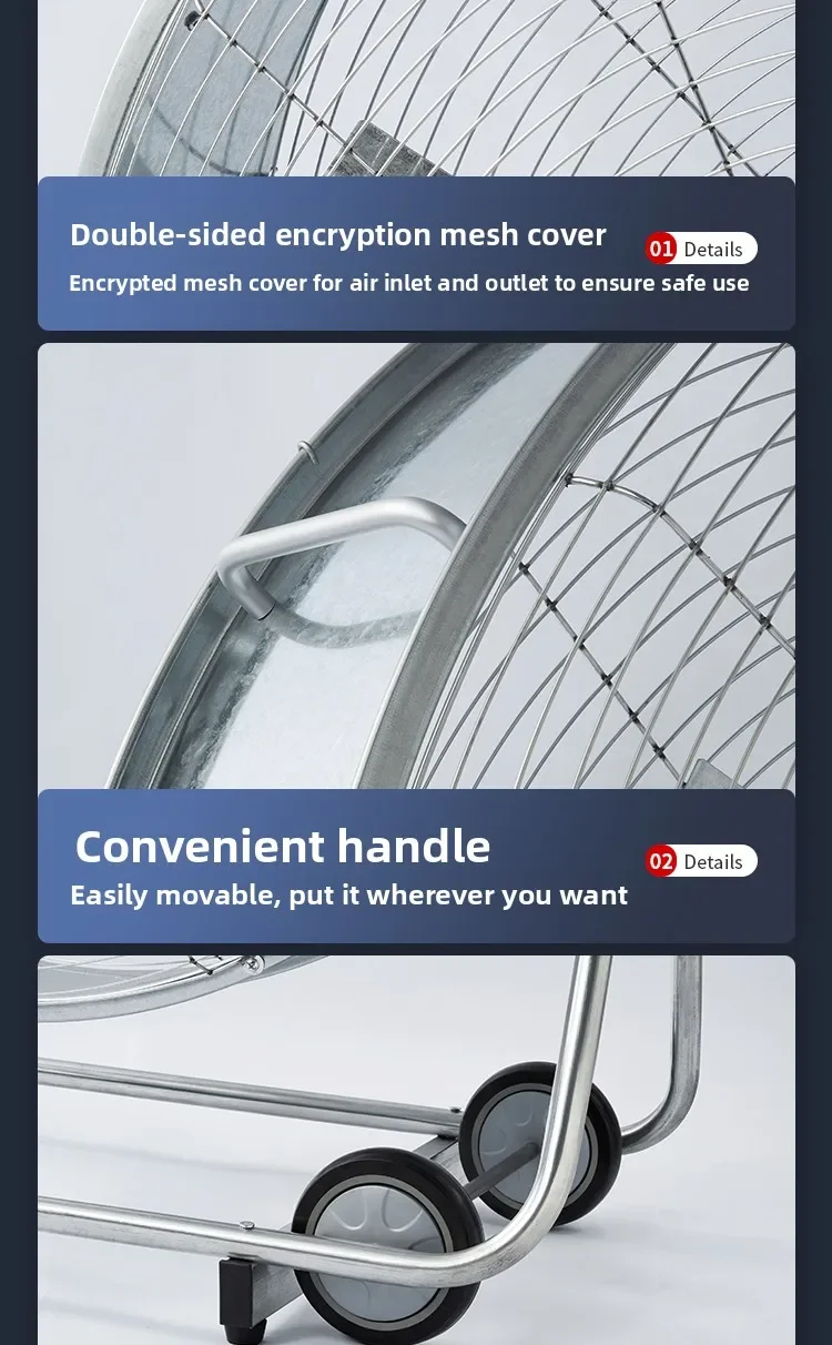 Exhaust Movable Ventilation Fan, 24", 30", 36", Portable - detail 28