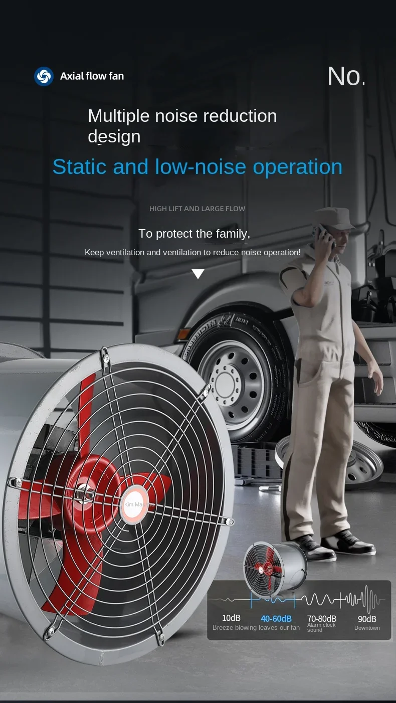 Axial Flow Fan, T35-11, 220V, Steel - detail 18