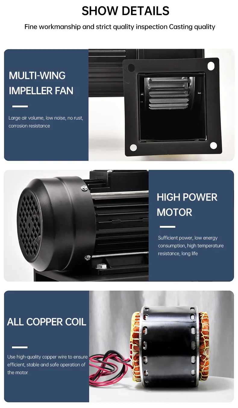 Industrial Micro Blower, 110V/220V, Centrifugal, Radial, 550W - detail 20