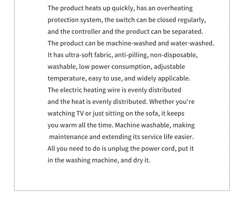 Heating Washable Thermal Blanket, 110/220V, 70 W(0.09hp) - detail 42