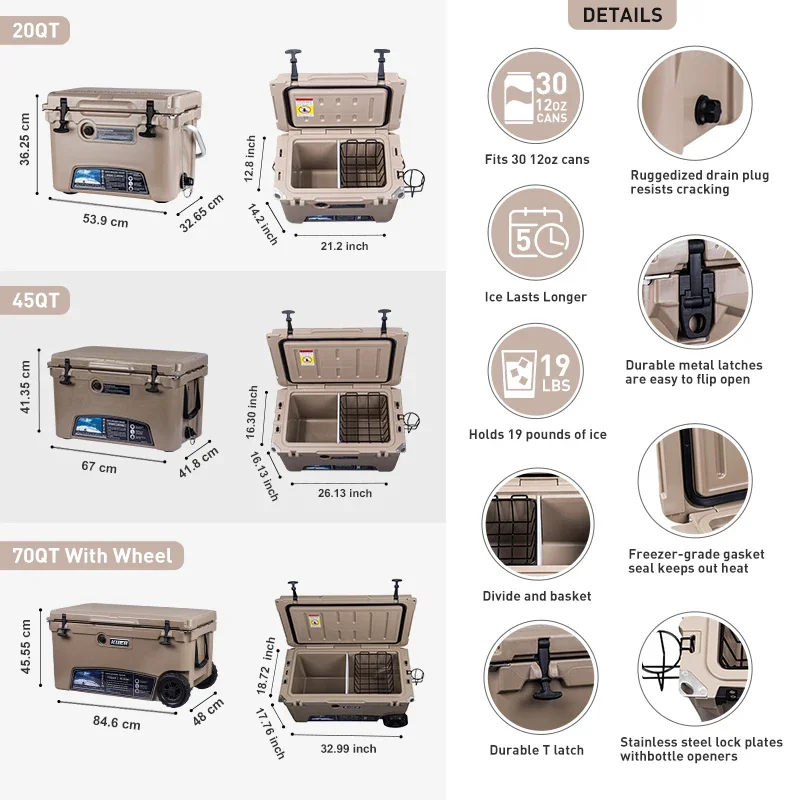 Rotomolded Hard Cooler, 10~110QT, LLDPE - detail 10