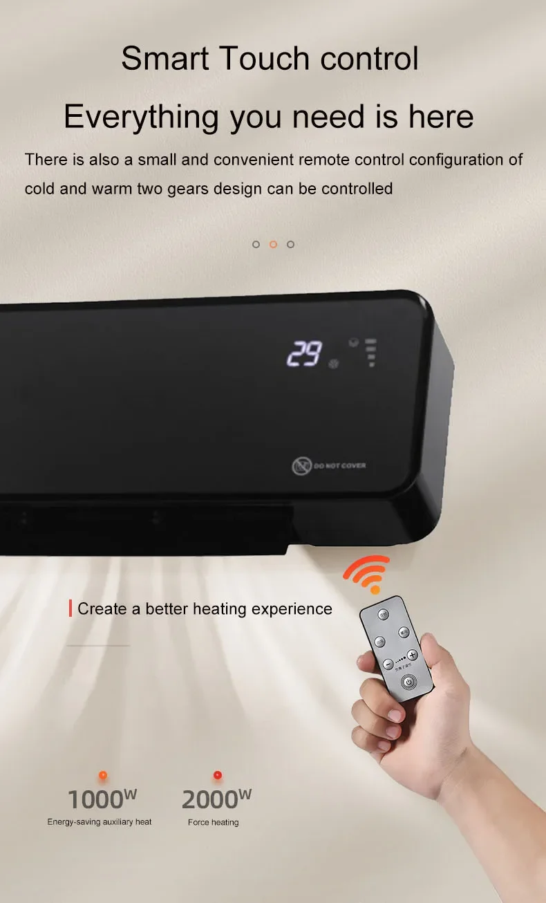 Mounted Electric Ptc Heater, Wall, 2000w - detail 10